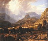Landscape in the Lake District with the Vale of St. John between Thirlmere and Keswick by William Havell
